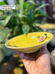 Dĩa 1 Lòng 8 Plate eight with Cherry Blossom Pattern