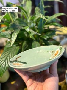 Dĩa 1 Lòng 8 Plate eight with Cherry Blossom Pattern